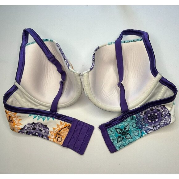 Cacique Intimates Bra 42C Lined Underwired Paisley - Picture 4 of 6